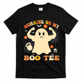 Working On My Boo Halloween Gym Workout Weightlifting T-Shirt - Black