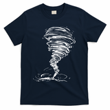 While Storm Tornado Twister Hurricane Weather Scary Costume T-Shirt - Navy