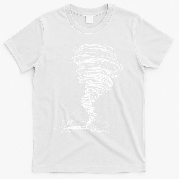 While Storm Tornado Twister Hurricane Weather Scary Costume T-Shirt - White