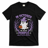 We Wear Purple Family Domestic Violence Awareness Halloween T-Shirt - Black