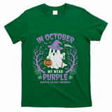We Wear Purple Family Domestic Violence Awareness Halloween T-Shirt - Green