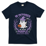 We Wear Purple Family Domestic Violence Awareness Halloween T-Shirt - Navy