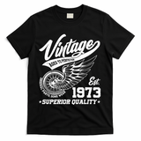 Winged Wheel Vintage 1973 Aged To Perfection Superior Quality 50th Birthday T-Shirt - Black