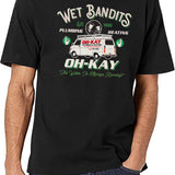 Wet Bandits Plumbing Heating Dks Black T-Shirt 3 - White
