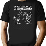 Xkcd I_M Not Slacking Off Black T-Shirt - Black