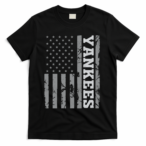 Yankee American Flag T-Shirt - Black