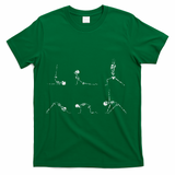 Yoga Skeletons Asana Namaste Funny Meditation Halloween Yogi T-Shirt - Green