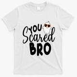 You Scared Bro Funny Halloween Ghost T-Shirt - White
