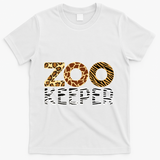 Zookeeper African Animals Zebra Wild Print Savanna Costume Gift T-Shirt - White
