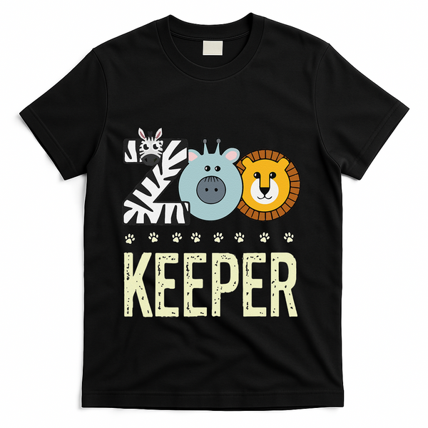 Zookeeper Costume Zoo Animal Safari Zoo Keeper T-Shirt - Black