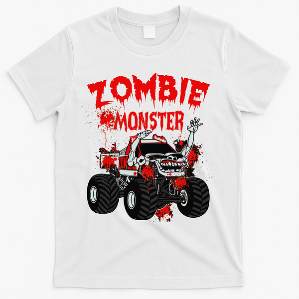 Zombie Monster Truck T-Shirt - White