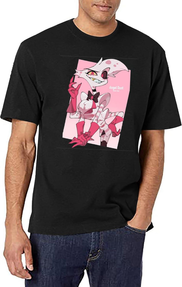 hazben Hotel Angel dust Classic Black T-Shirt - White